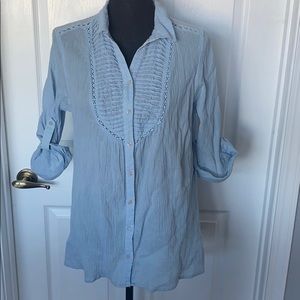 Bandolino cotton button down top
